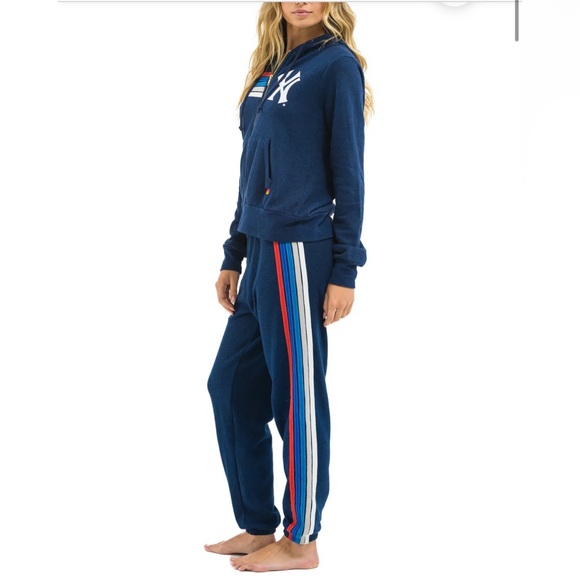 Aviator Nation X MLB Navy Five-Stripe Sweatpants size Small - Picture 1 of 7